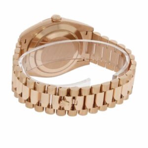Rolex Day-Date 228235 Super Clone : 40mm Everose Gold Chocolate Diamond Dial with Caliber 3255