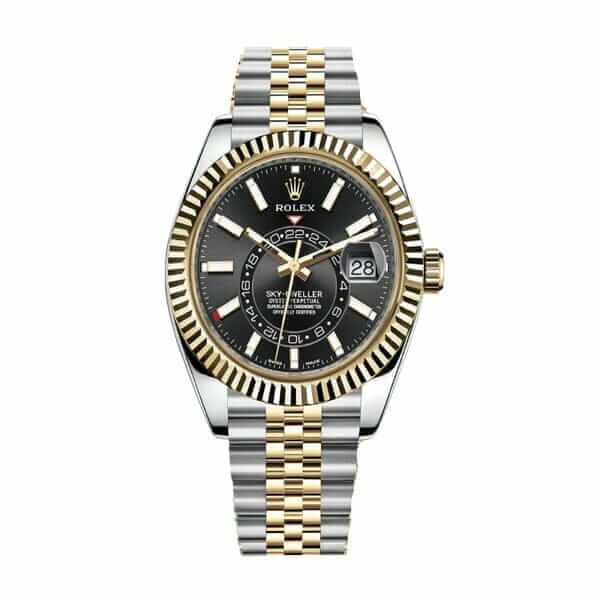 Rolex Sky-Dweller 326933 Super Clone : Steel Gold Black Dial 42mm
