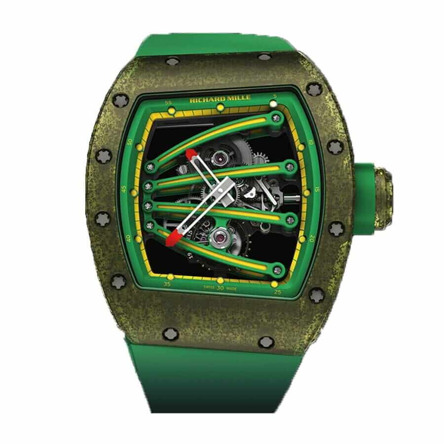 Richard Mille RM 59-01 Super Clone: Tourbillon Yohan Blake Green and Yellow Ceramic