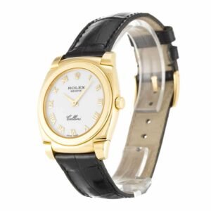 Rolex Cellini Geneve 5320/8 Yellow Gold White Dial Super Clone : Swiss-Grade Dress Watch with Articulating Lugs
