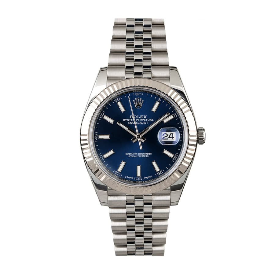 Rolex Datejust 41 126334-0002 Super Clone : White Rolesor Blue Dial Oyster Bracelet