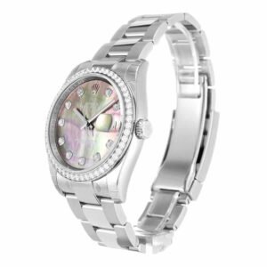 Rolex Datejust 36 116244 Super Clone: Diamond Bezel Pink Dial Oyster