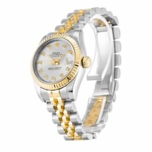 Rolex Lady-Datejust 179173 Super Clone : Two-Tone Diamond Silver Dial 26mm