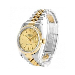 Rolex Datejust 116233 Super Clone : Two-Tone Gold Fluted Bezel Champagne Dial 36mm