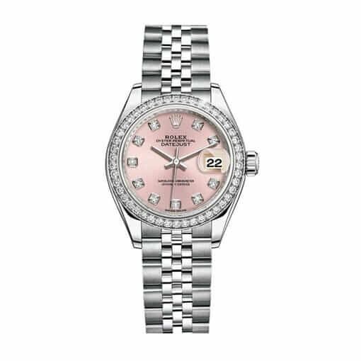 Rolex Datejust 126234 Super Clone: Diamond Bezel Pink Dial 36mm