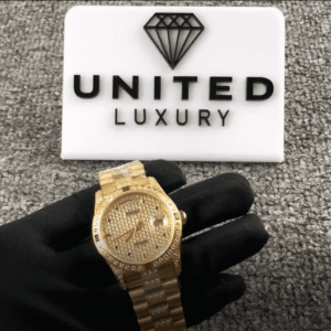 Rolex Datejust II 116625 Super Clone : Yellow Rolesor Iced-Out Diamond Dial 41mm