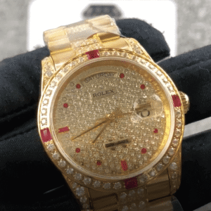 Rolex Datejust II 116625 Super Clone : Yellow Rolesor Iced-Out Diamond Dial 41mm