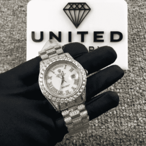 Rolex Day-Date II 218239 Super Clone : 41mm White Gold Diamond Bezel
