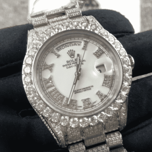 Rolex Day-Date II 218239 Super Clone : 41mm White Gold Diamond Bezel