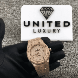 Audemars Piguet Super Clone Royal Oak Iced Out Rose Gold