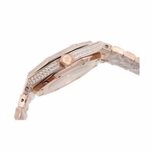 Audemars Piguet Super Clone Royal Oak Iced Out Rose Gold