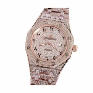 Audemars Piguet Super Clone Royal Oak Iced Out Rose Gold