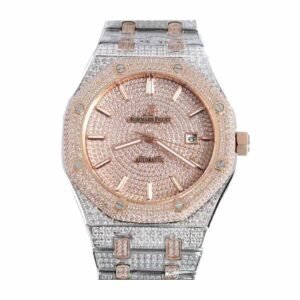 Audemars Piguet Super Clone Royal Oak Selfwinding 15400SR.OO.1220SR.01 Iced Out