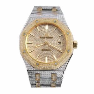 Audemars Piguet Super Clone Royal Oak Iced Out Yellow Gold