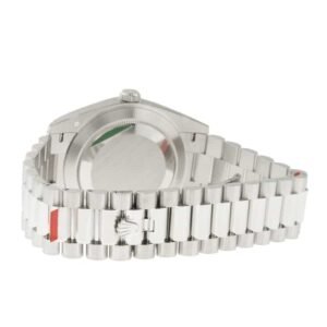 Rolex Day-Date 36 128239 Super Clone : 36mm White Gold Diagonal Black Dial