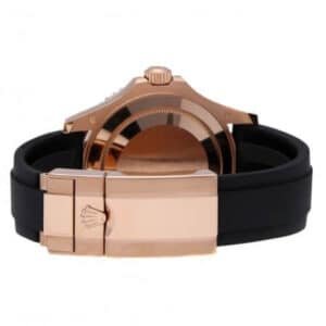 Rolex Yacht-Master 40 116655 Super Clone : Everose Gold Black Dial Oysterflex 40mm