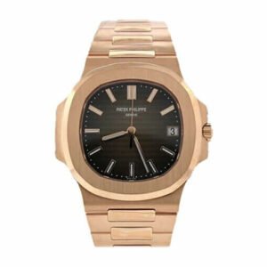 Patek Philippe Super Clone Nautilus Rose Black Dial