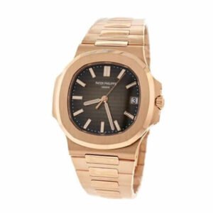 Patek Philippe Super Clone Nautilus Rose Black Dial