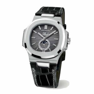 Patek Philippe Super Clone Grey Leather