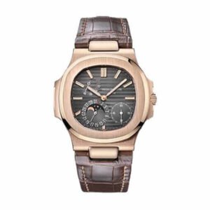 Patek Philippe Super Clone Nautilus Gold Leather