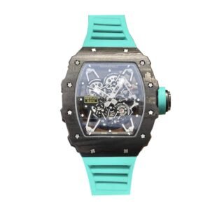 Richard Mille RM 055 Super Clone: Bubba Watson White Ceramic Blue Skeleton Dial KV V2
