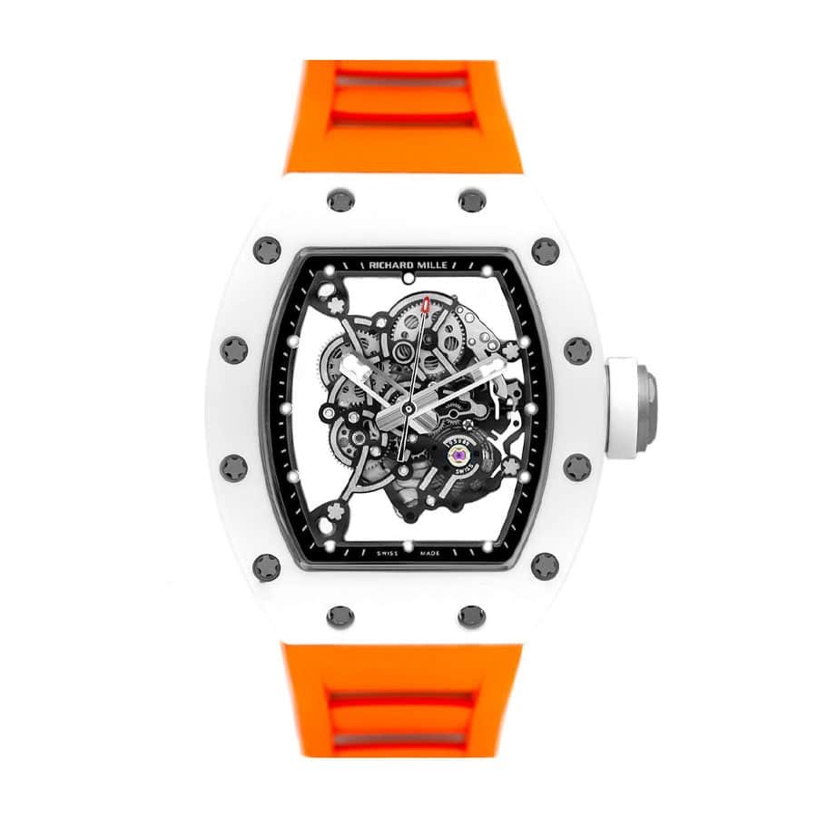 Richard Mille RM 055 Super Clone : White Ceramic Bubba Watson Skeleton Dial