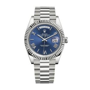 Rolex Day-Date 228239 Super Clone : 40mm White Gold Silver Diamond Dial President