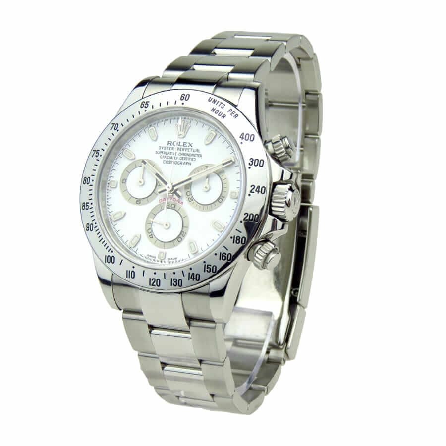 Rolex Daytona 116520 Super Clone: 40mm Steel White Panda Dial