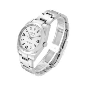 Rolex Air-King 114200 Super Clone : 34mm Stainless Steel White Dial Smooth Bezel