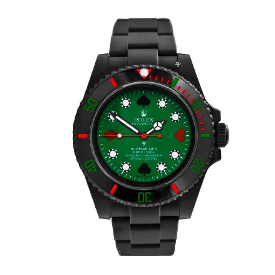 Rolex Submariner 114060 Super Clone : Blaken Blackout Green Dial 40mm