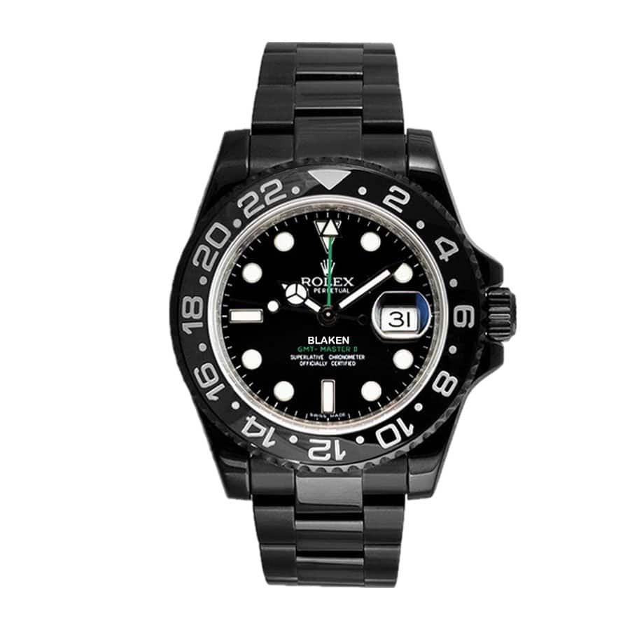Rolex GMT-Master II 116710 Super Clone: Blaken DLC-PVD 40mm Black Dial