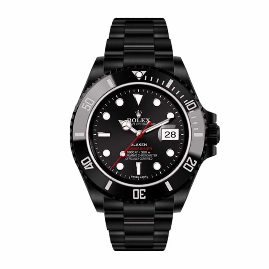 Rolex Submariner 116610LN Super Clone : Blaken Blackout Custom 40mm