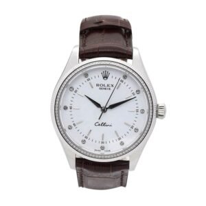 Rolex Cellini Danaos 4233 White Dial Super Clone : 38mm Two-Tone Gold Dress Watch