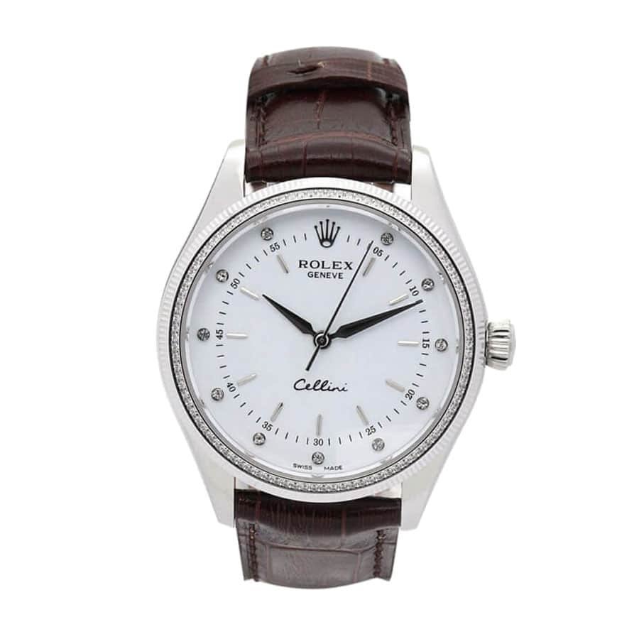 Rolex Cellini Danaos 4233 White Dial Super Clone : 38mm Two-Tone Gold Dress Watch