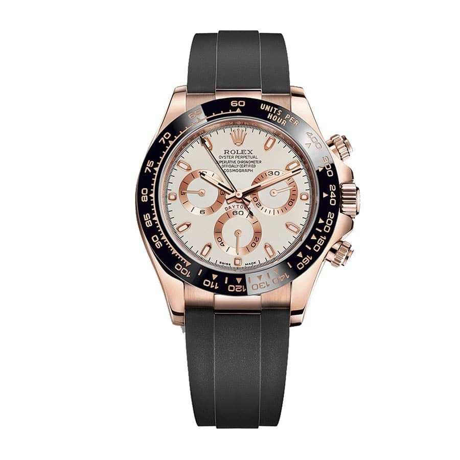 Rolex Cosmograph Daytona 116520 Super Clone: 40mm Steel Ivory Dial