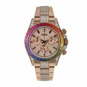 Rolex Daytona 116595RBOW Super Clone: 40mm Everose Gold Rainbow