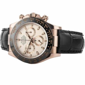 Rolex Daytona 116515LN Super Clone: 40mm Everose Gold White Dial