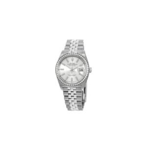 Rolex Datejust 116284 Super Clone : Diamond Bezel Silver Dial 36mm