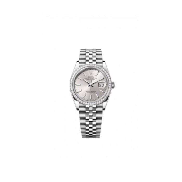 Rolex Datejust 116284 Super Clone : Diamond Bezel Silver Dial 36mm