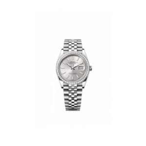 Rolex Datejust 116284 Super Clone : Diamond Bezel Silver Dial 36mm