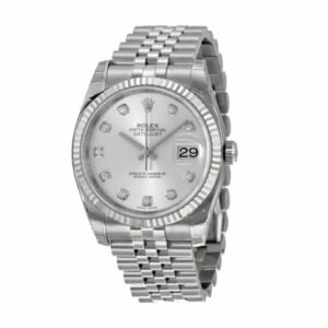 Rolex Datejust 116234-0084 Super Clone : Steel Fluted Bezel Silver Dial 36mm