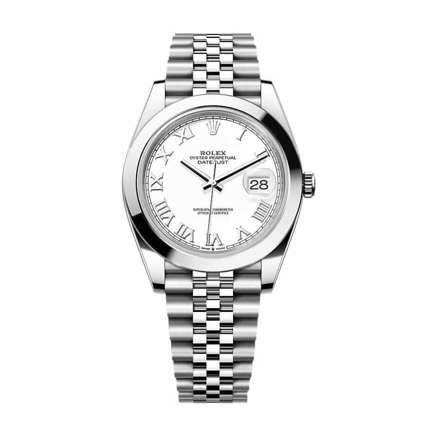 Rolex Datejust 41 126300 Super Clone : Steel Smooth Bezel Silver Dial Oyster