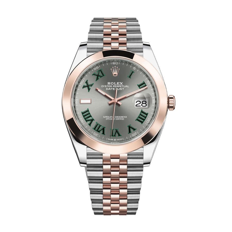 Rolex Datejust 41 126301 Super Clone : Everose Two Tone Fluted Bezel Chocolate Dial 41mm