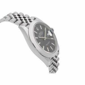 Rolex Datejust 116234 Super Clone : White Rolesor Fluted Bezel Black Dial 36mm