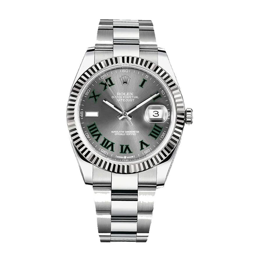 Rolex Datejust 41 126334 Super Clone : White Rolesor Wimbledon Dial