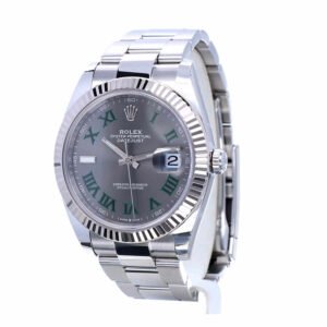 Rolex Datejust 41 126334 Super Clone : White Rolesor Wimbledon Dial