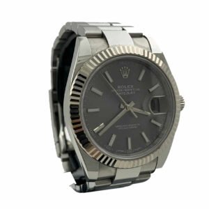 Rolex Datejust 41 126300 Super Clone: Steel Domed Bezel Grey Dial 41mm