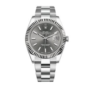 Rolex Datejust 41 126300 Super Clone: Steel Domed Bezel Grey Dial 41mm