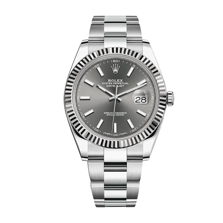 Rolex Datejust 41 126300 Super Clone: Steel Domed Bezel Grey Dial 41mm