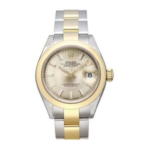 Rolex Lady-Datejust 28 Super Clone : Steel Smooth Bezel Pink Dial